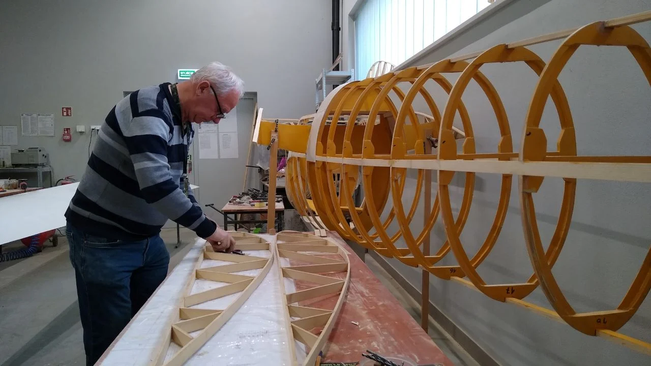 Pilot i instruktor szybowcowy Aeroklubu Gliwickiego buduje swój trzeci szybowiec