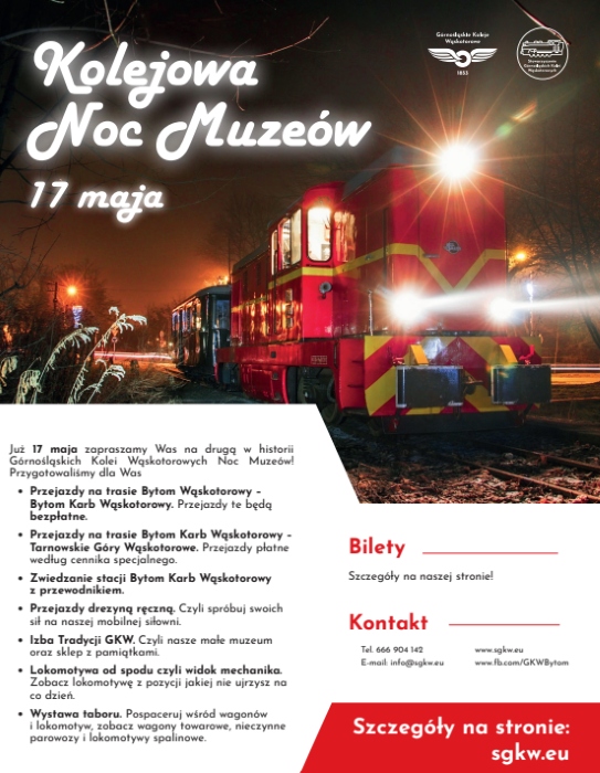 Górnośląskie Koleje Wąskotorowe: druga edycja Kolejowej Nocy Muzeów