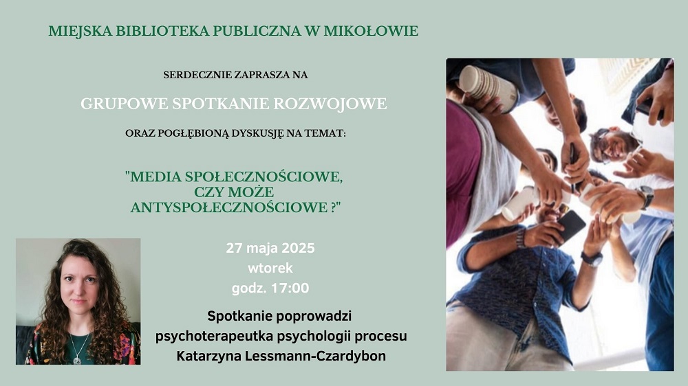Miejska Biblioteka zaprasza na spotkanie o mediach społecznościowych