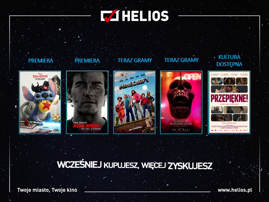 Filmowy zawrót głowy! Helios prezentuje najlepsze tytuły