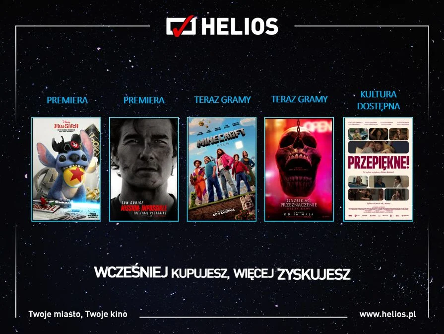 Filmowy zawrót głowy! Helios prezentuje najlepsze tytuły