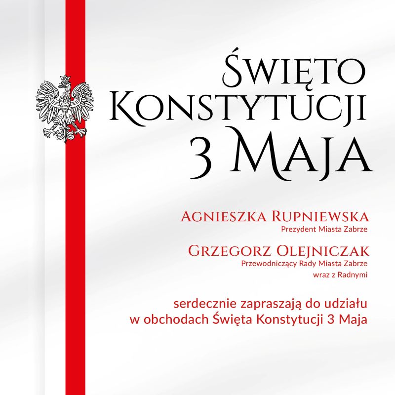 Wspólne świętowanie w Zabrzu: 3 Maja z koncertem i piknikiem