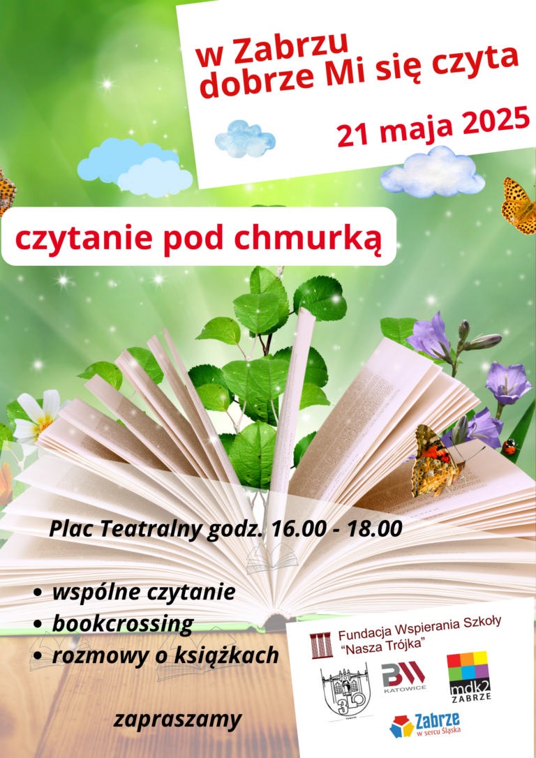 „W Zabrzu dobrze mi się czyta” – plenerowa akcja czytelnicza już 21 maja