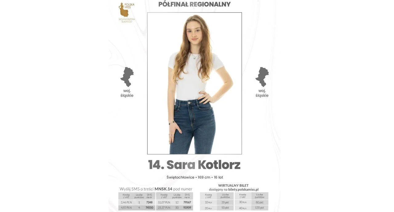 Świętochłowiczanka walczy o tytuł Polskiej Miss Nastolatek. Pomóż Sarze awansować!