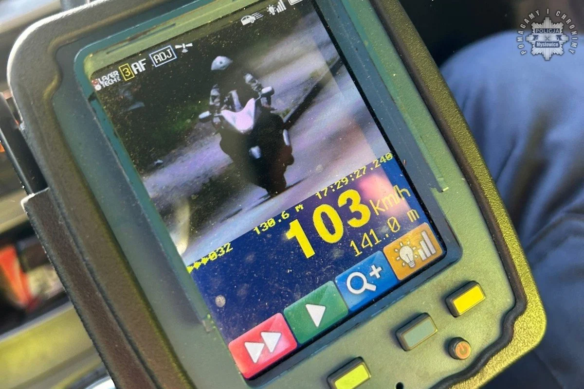 Motocyklista stracił prawo jazdy za przekroczenie prędkości o 53 km/h