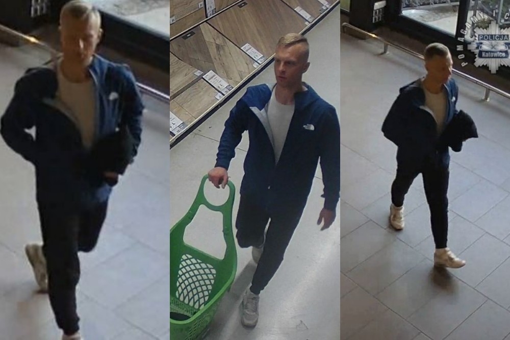 Kradzież w markecie w Katowicach. Rozpoznajesz tego mężczyznę?
