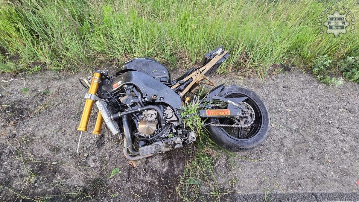 Tragiczny wypadek motocyklisty w Bieruniu – zginął 32-letni mężczyzna