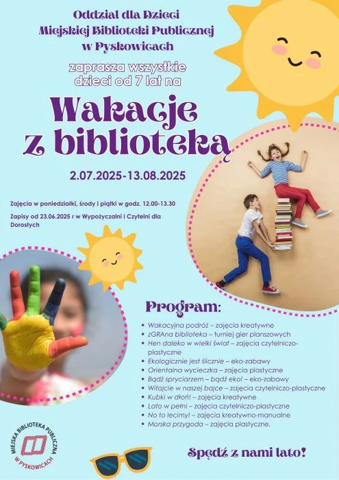 Wakacje z biblioteką 2025 - jakie atrakcje przygotowano dla uczestników?