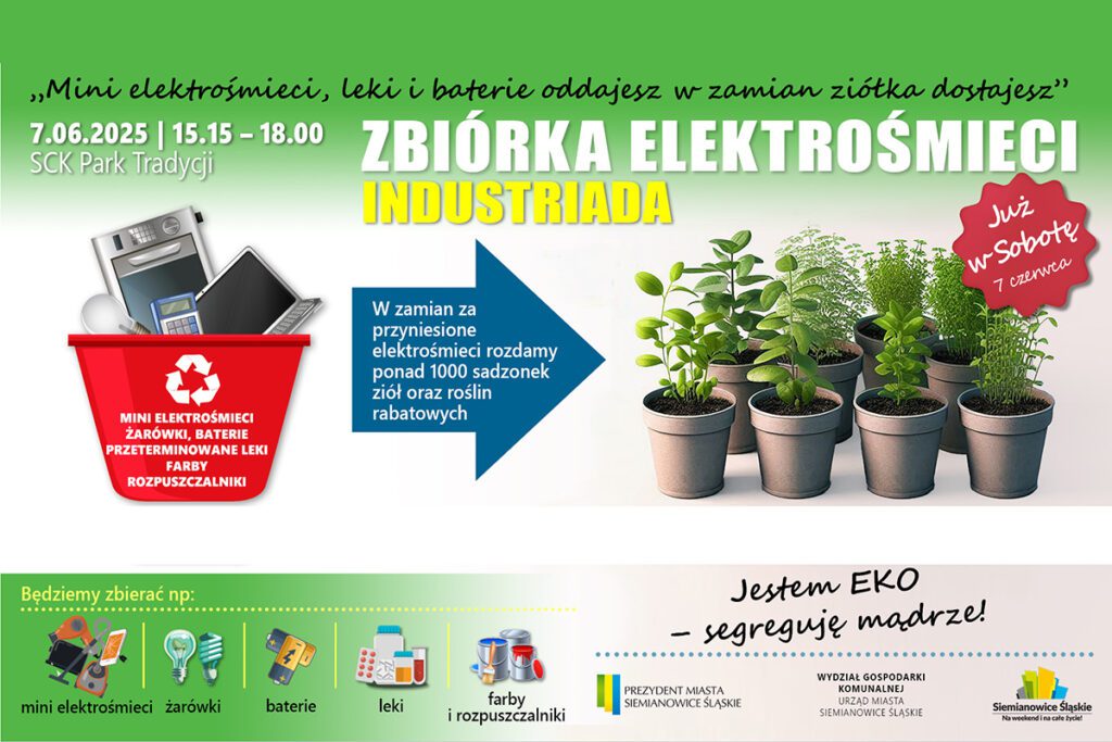 Ekologiczna wymiana elektrośmieci na rośliny w Siemianowicach Śląskich!