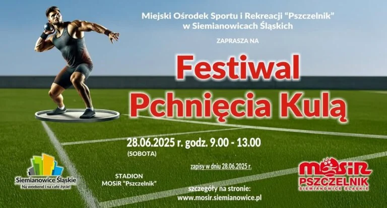 Pchnięcie kulą na stadionie w Siemianowicach Śląskich – wydarzenie sportowe czeka
