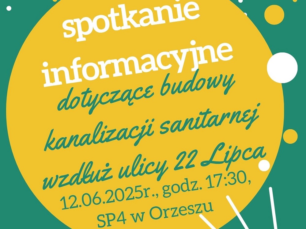 Spotkanie informacyjne o budowie kanalizacji sanitarnej w Orzeszu