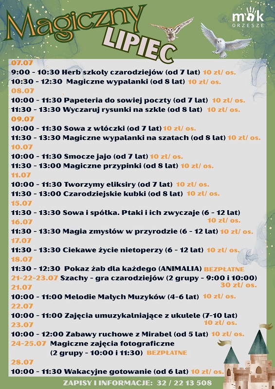 Magiczne wakacje w Orzeszu – sprawdź, co MOK przygotował dla dzieci!