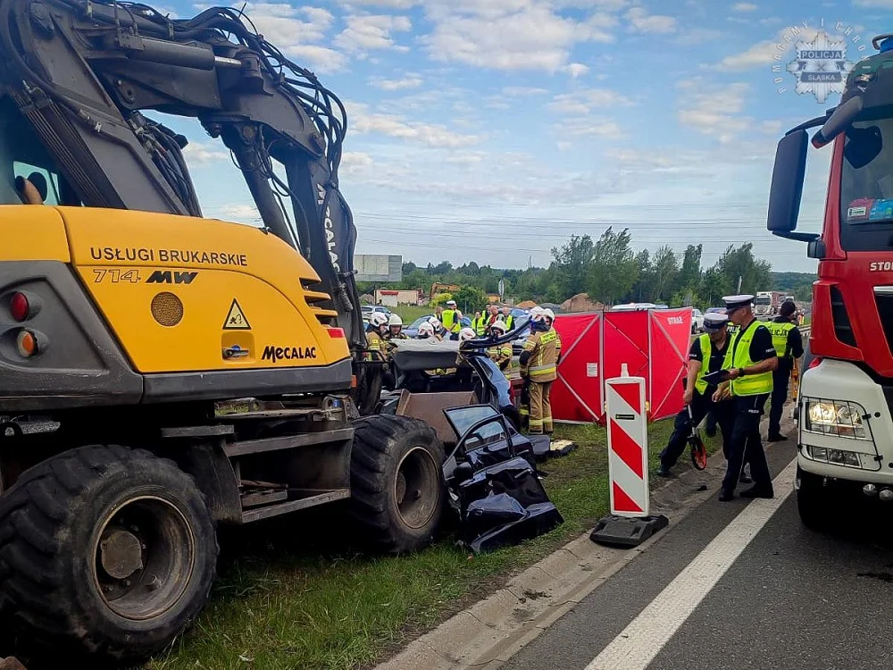 Tragiczny wypadek na A4 w Mysłowicach – zginął 37-latek, trójka pasażerów w szpitalu