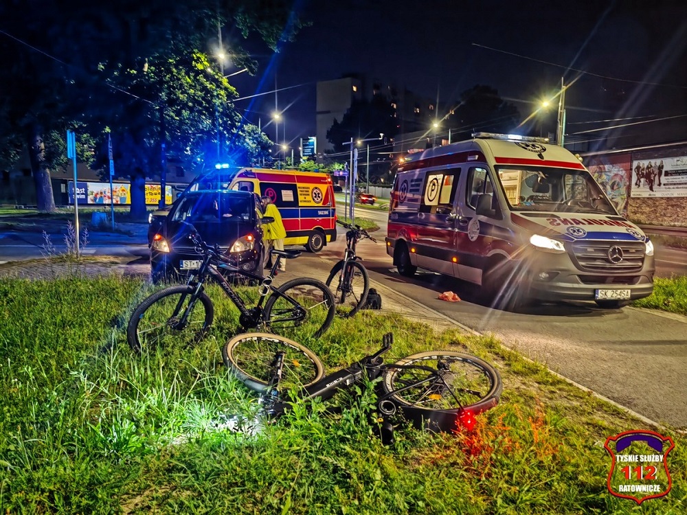 Wypadek na Piłsudskiego: rowerzysta i użytkownik hulajnogi trafili do szpitala