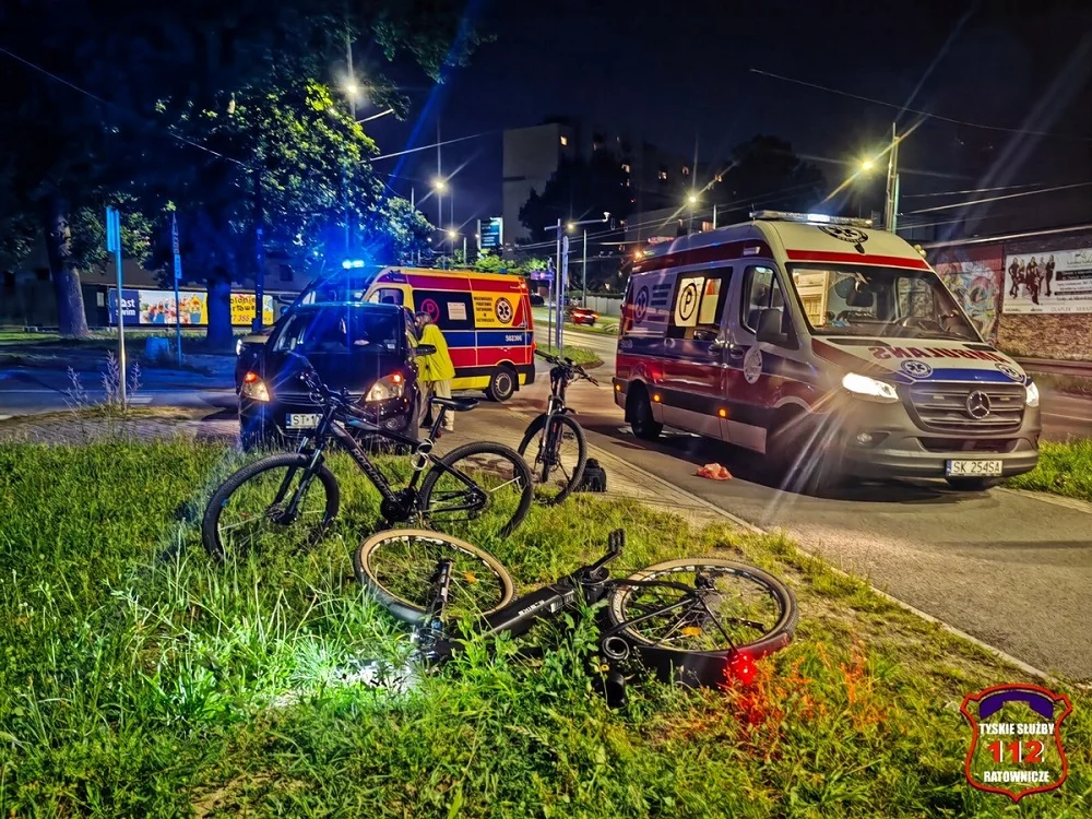 Wypadek na Piłsudskiego: rowerzysta i użytkownik hulajnogi trafili do szpitala