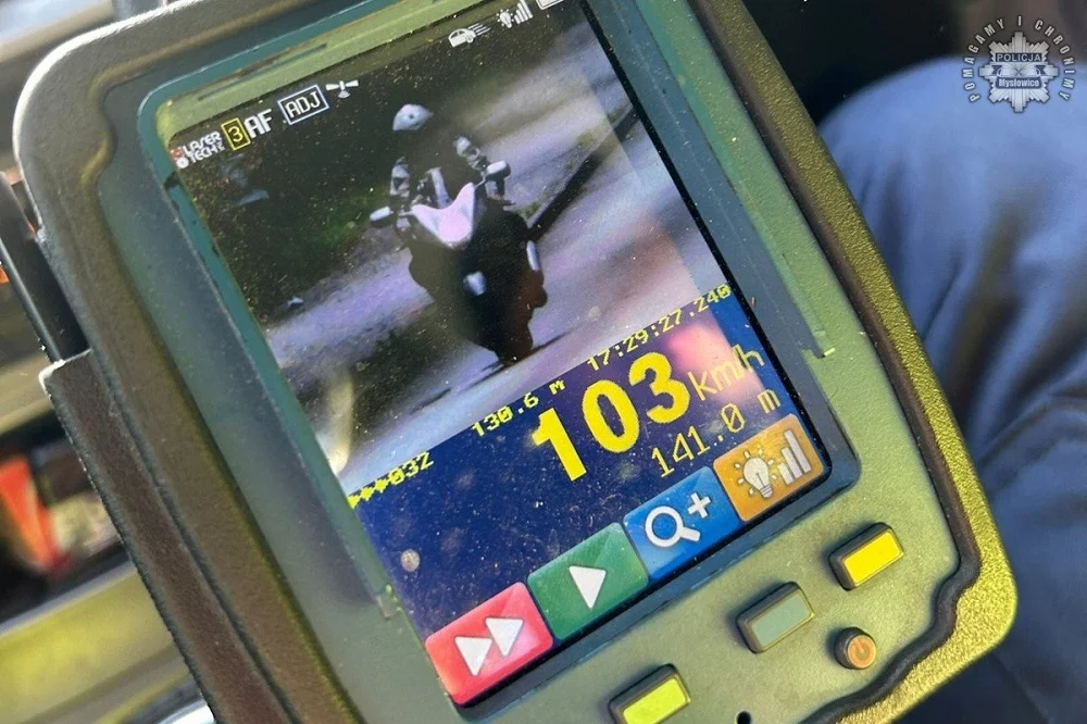 Motocyklista w Mysłowicach przekroczył prędkość o 53 km/h