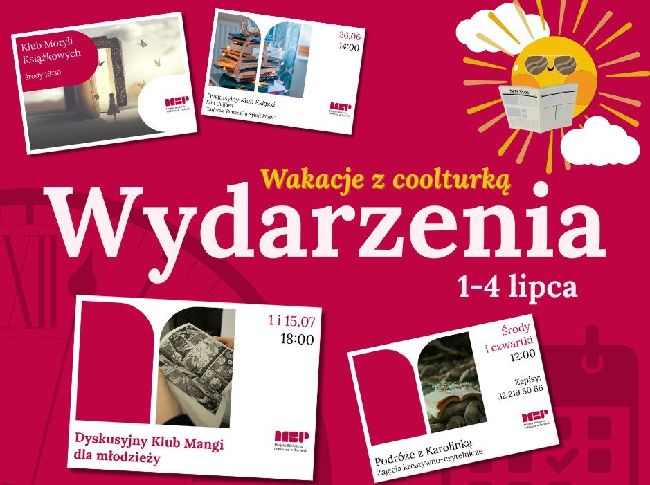 „Wakacje z Coolturką” – letni program Tyskiej Biblioteki dla dzieci i dorosłych