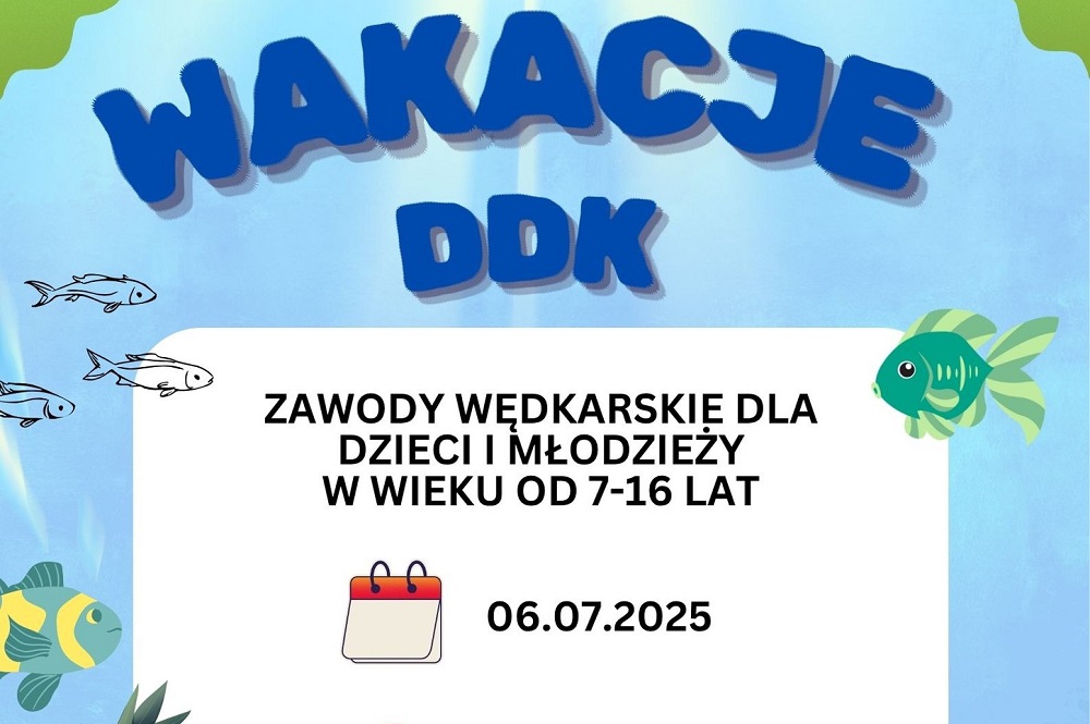 Zawody wędkarskie dla dzieci i młodzieży nad Stawem Łąka