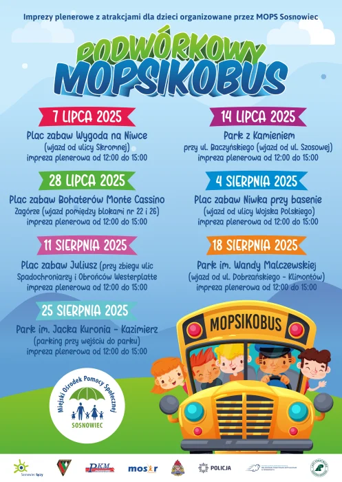 MopsikoBus na wakacyjnym szlaku. Rozkład jazdy na lipiec i sierpień