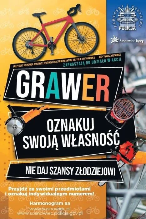 Nie daj szansy złodziejowi! Akcja Grawer w Sosnowcu już 26 czerwca