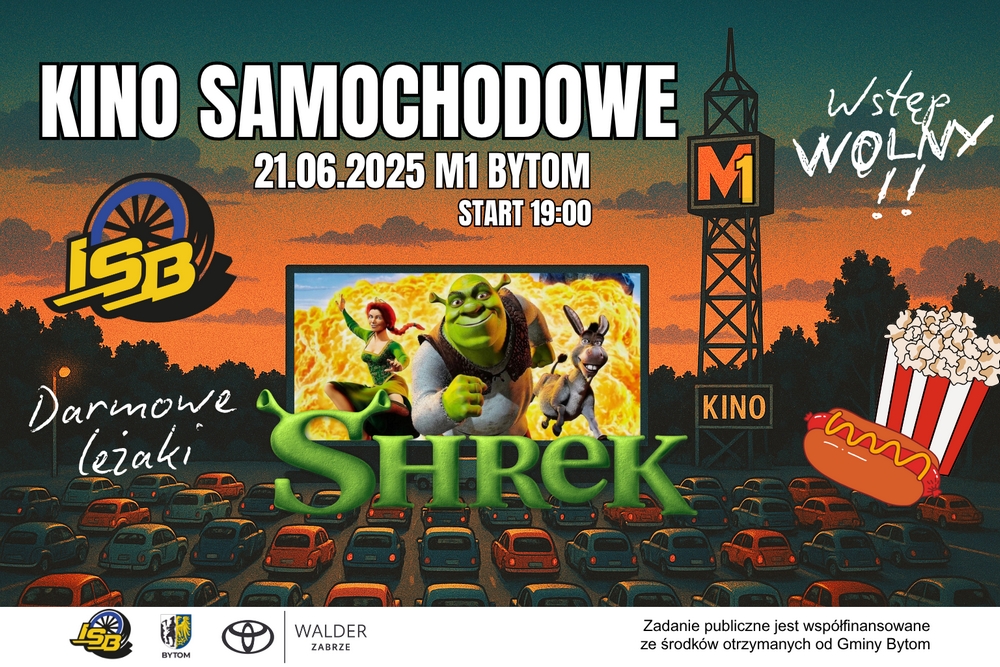 Kino samochodowe pod chmurką - atrakcja dla małych i dużych bytomian