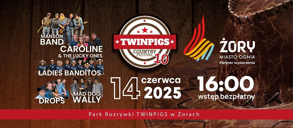 Jubileuszowy Twinpigs Country Festival w Żorach – 10. edycja już 14 czerwca