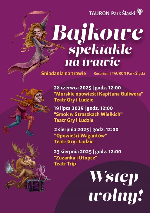 "Bajkowe spektakle na trawie" w Rosarium – teatr dla dzieci pod chmurką