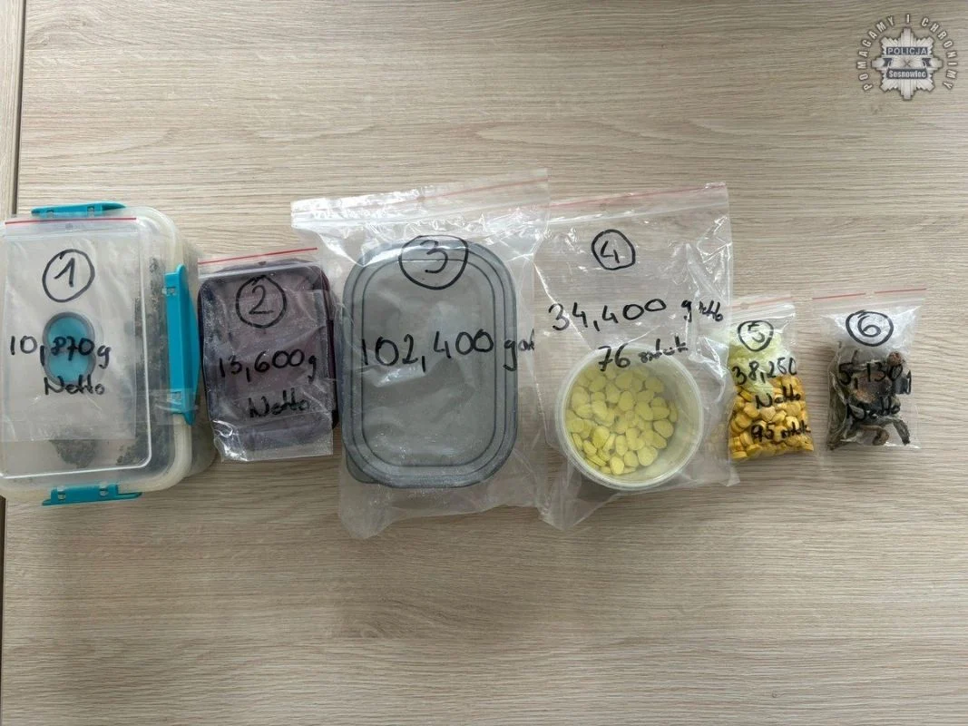 Kryminalni w Sosnowcu zabezpieczyli narkotyki. Zatrzymany 45-latek