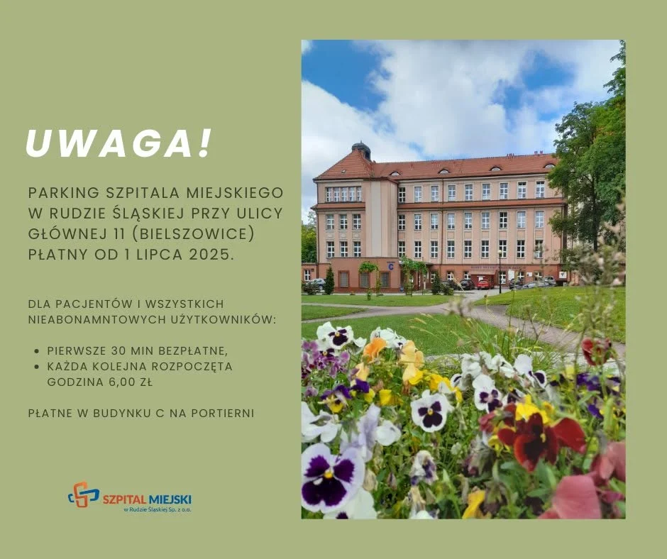 Płatny parking przy Szpitalu Miejskim w Bielszowicach – nowe zasady od 1 lipca