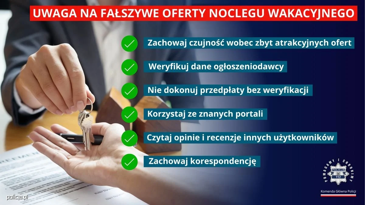 Fałszywa oferta wakacyjnego noclegu - jak działają oszuści i jak się chronić