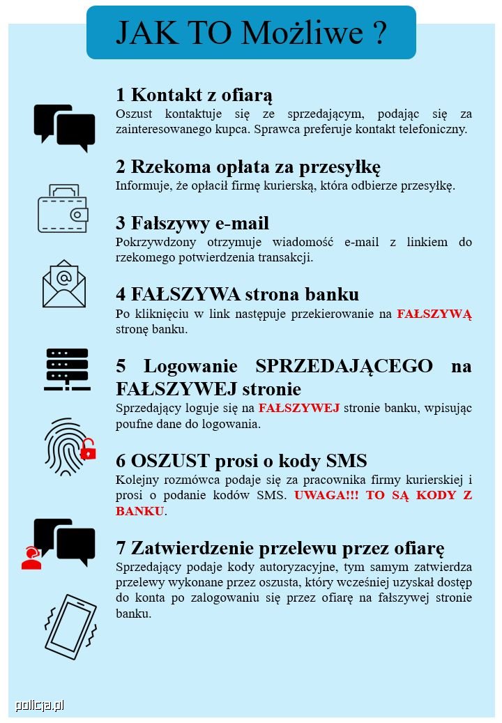Uwaga na oszustów podszywających się pod kupujących na portalach sprzedażowych