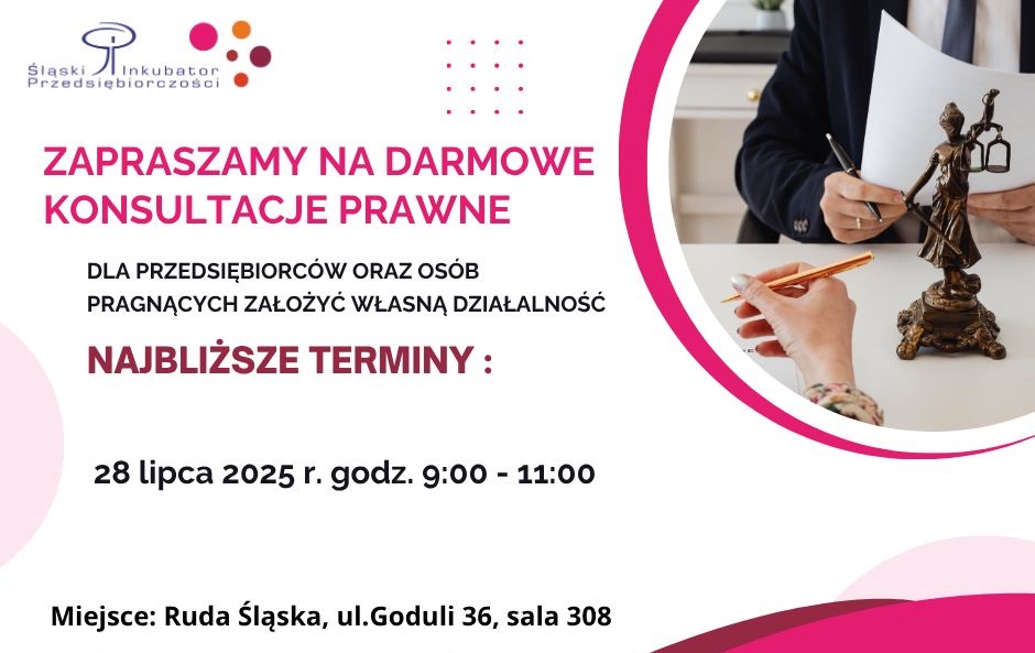 Darmowe konsultacje prawne dla przedsiębiorczych!