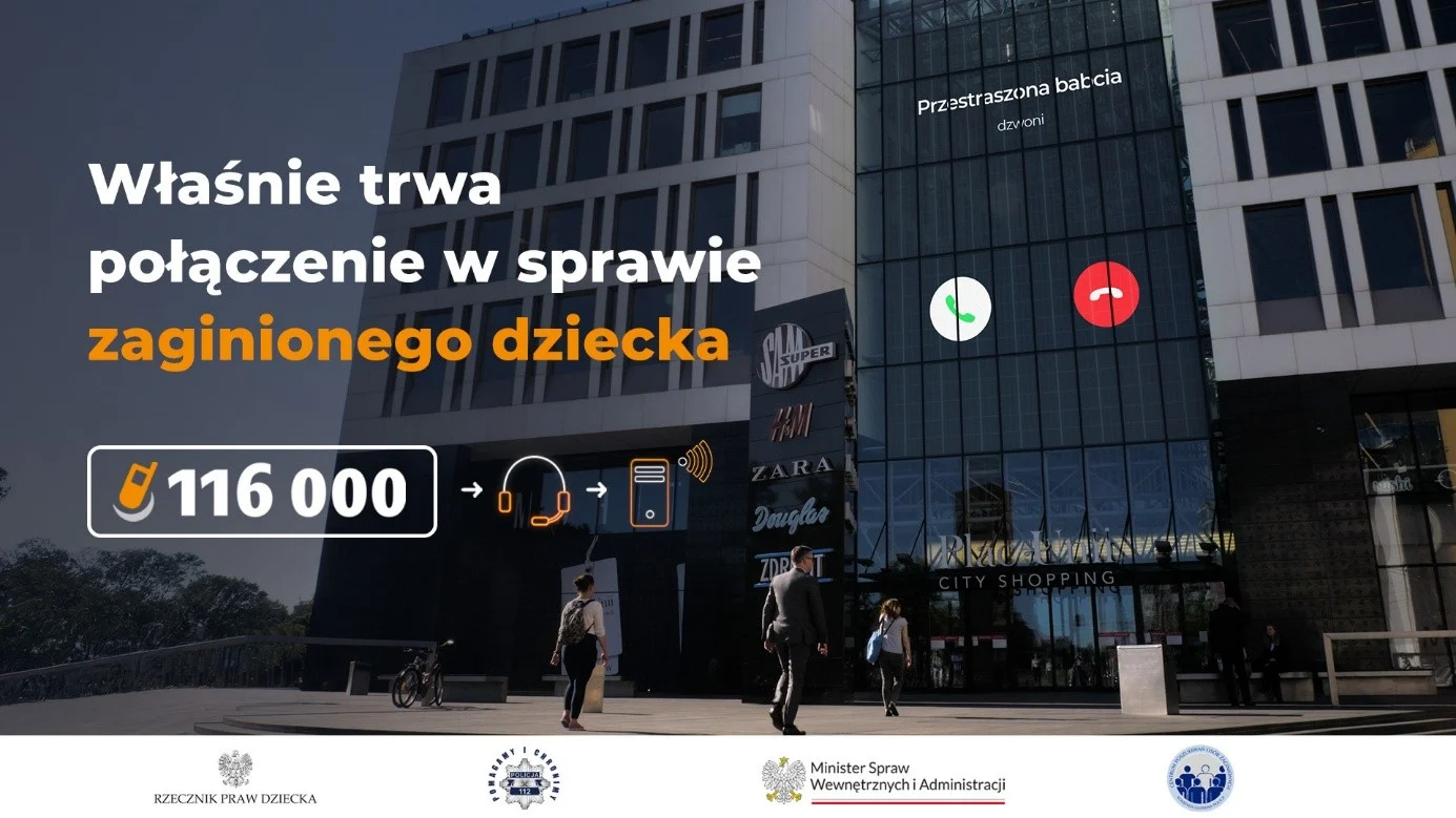 Właśnie trwa połączenie w sprawie zaginionego dziecka