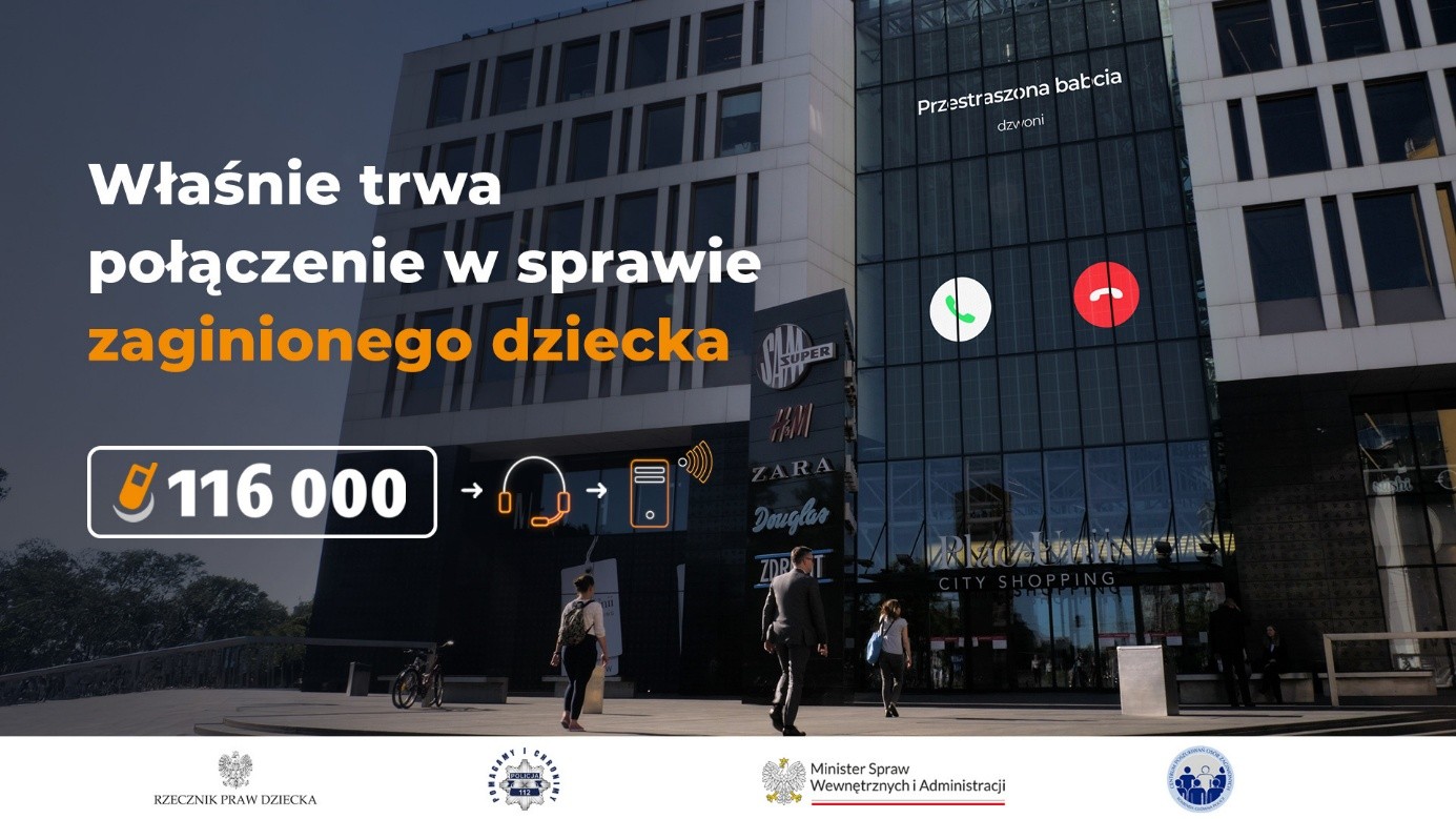 Właśnie trwa połączenie w sprawie zaginionego dziecka
