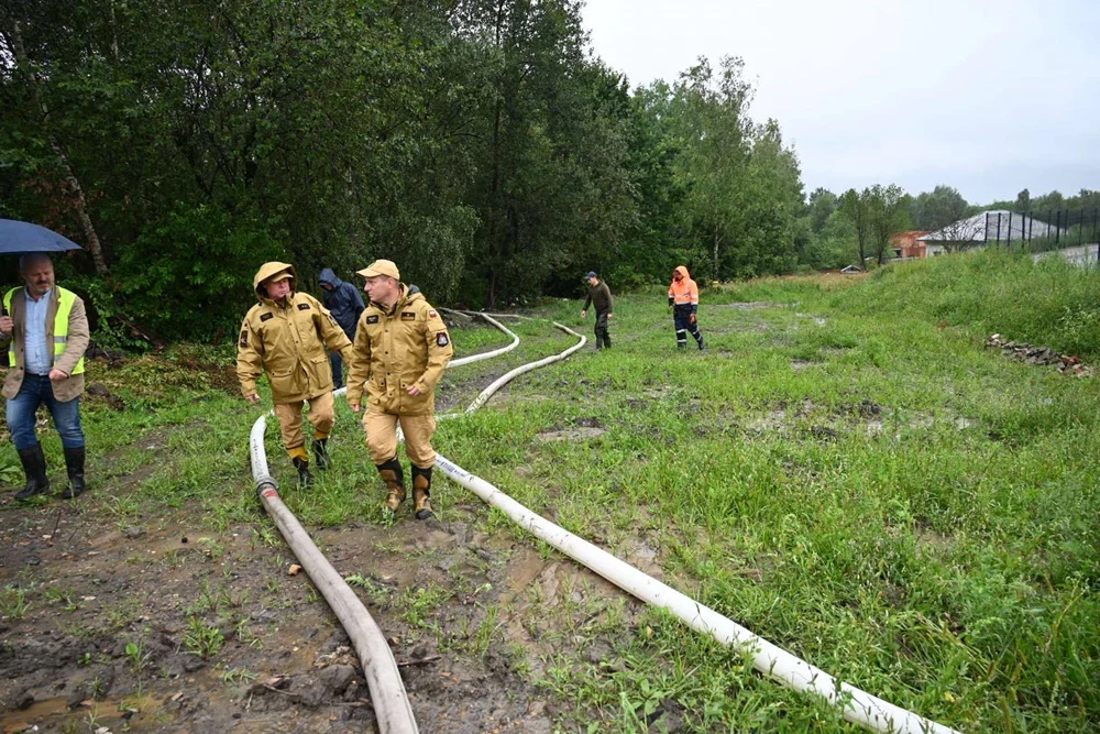 Sytuacja w Rudzie Śląskiej po intensywnych opadach deszczu 12