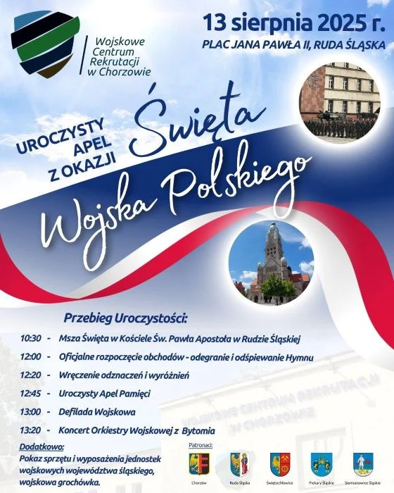 Obchody Święta Wojska Polskiego w Rudzie Śląskiej – sprawdź program!