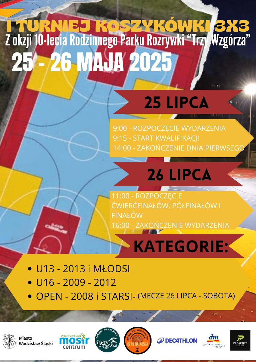 Zbierz drużynę na I Turniej Koszykówki 3x3 w Rodzinnym Parku Rozrywki
