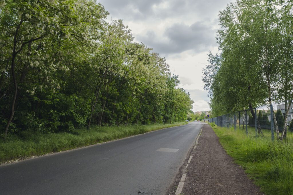Prace przy ul. Kopalnianej. Budowa chodnika i montaż oświetlenia w Siemianowicach