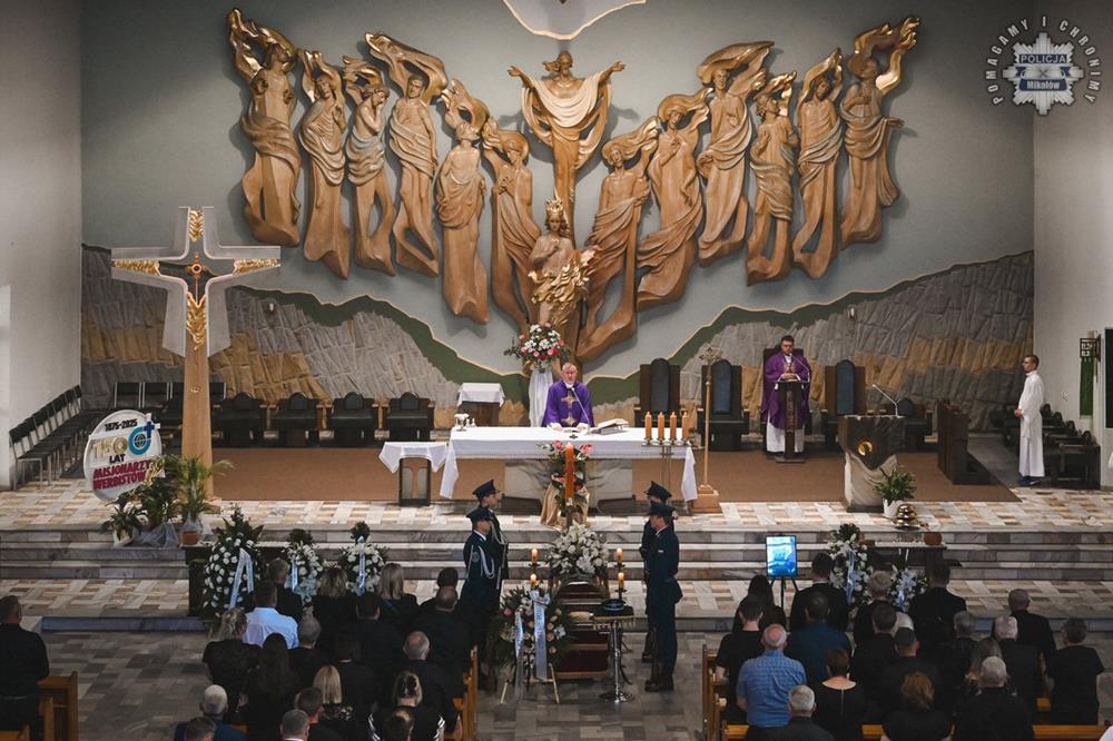 Uroczystość pogrzebowa podkom. Dariusza Stypuły / fot. KPP Mikołów