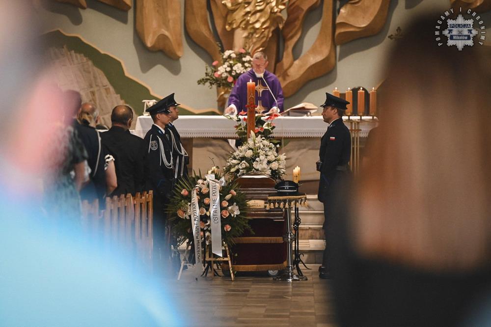 Uroczystość pogrzebowa podkom. Dariusza Stypuły / fot. KPP Mikołów