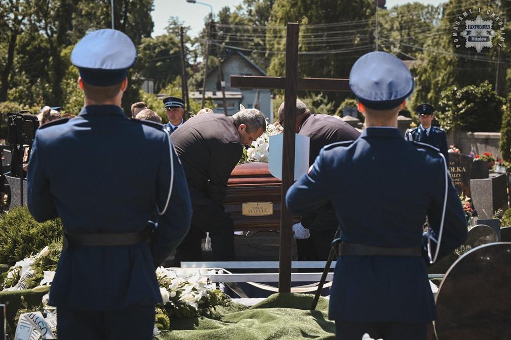 Uroczystość pogrzebowa podkom. Dariusza Stypuły / fot. KPP Mikołów