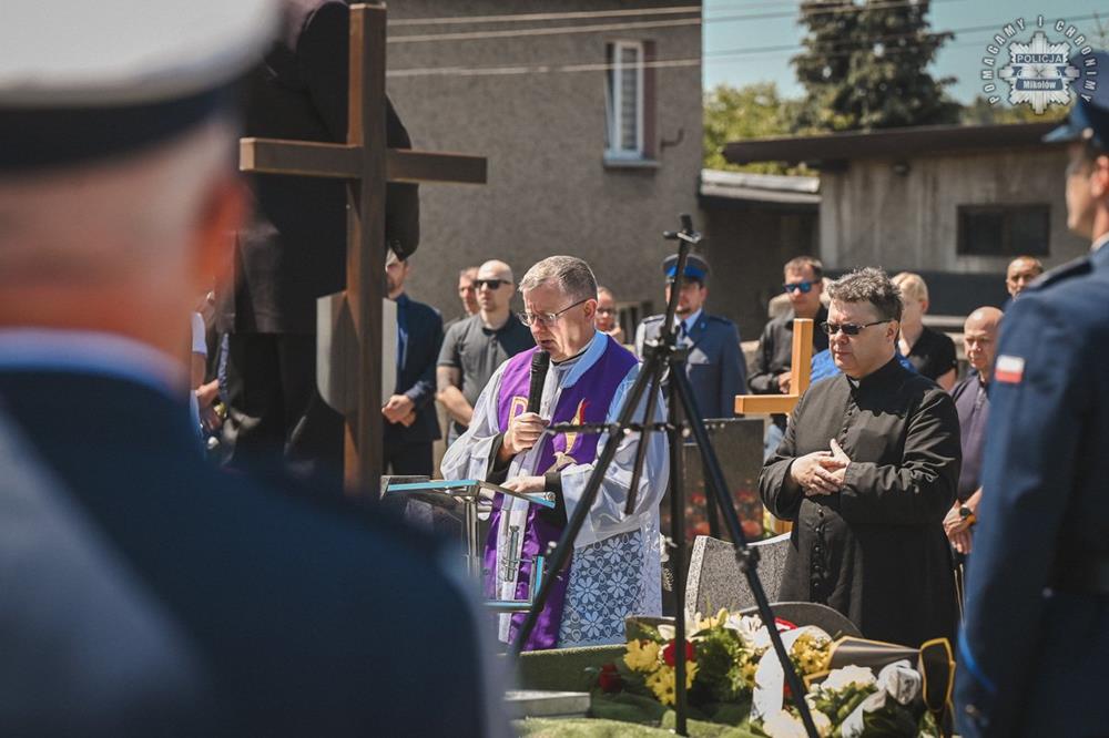 Uroczystość pogrzebowa podkom. Dariusza Stypuły / fot. KPP Mikołów