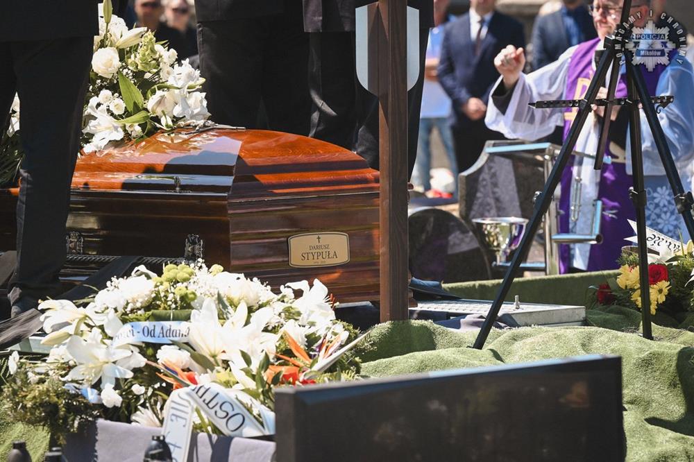 Uroczystość pogrzebowa podkom. Dariusza Stypuły / fot. KPP Mikołów