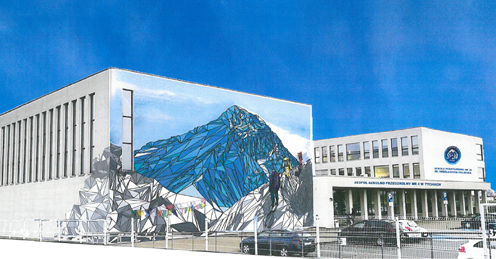 Nowy mural w Tychach –hołd dla Jerzego Kukuczki, Wandy Rutkiewicz i Krzysztofa Wielickiego