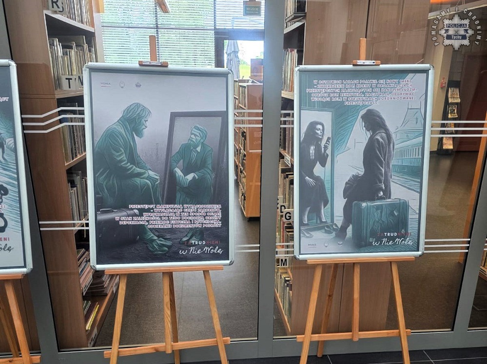 "Zatrudnieni w NieWolę" – wystawa w Tyskiej Mediatece edukuje o handlu ludźmi