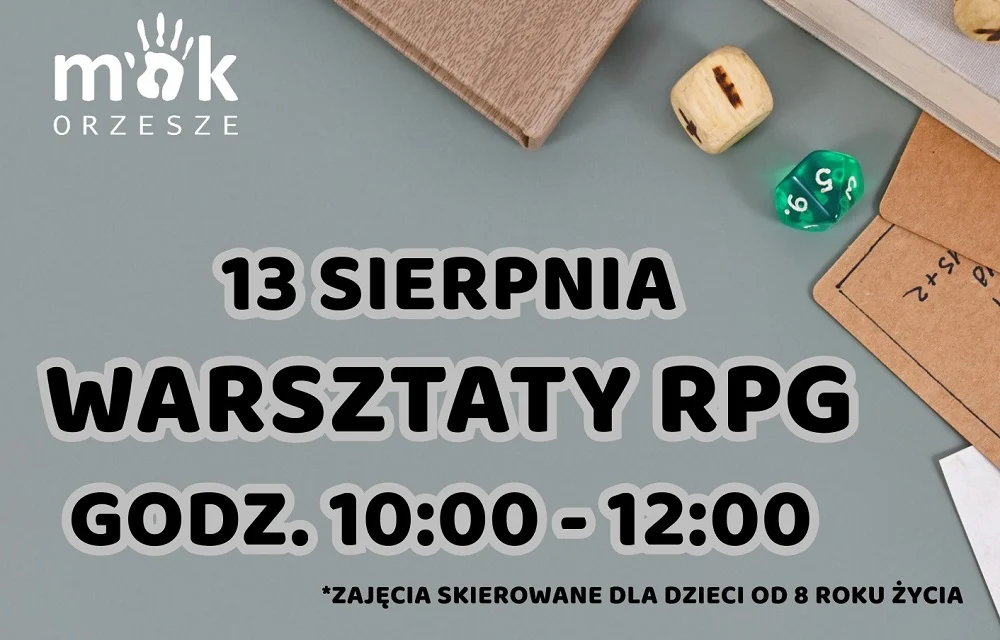 Warsztaty RPG w Orzeszu - kreatywna przygoda dla dzieci już 13 sierpnia