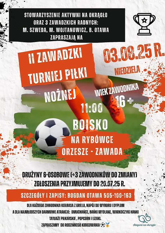 II Zawadzki Turniej Piłki Nożnej w Orzeszu już 3 sierpnia