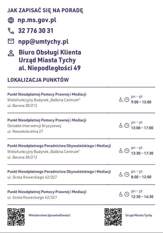 Darmowa pomoc prawna w Tychach – 5 punktów i nowa lista instytucji
