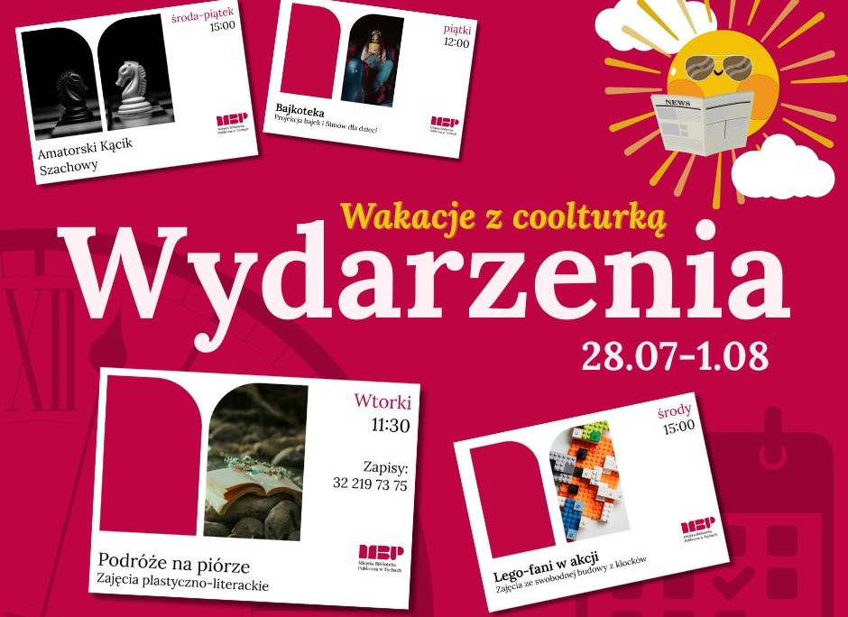 Wakacyjne zajęcia w Miejskiej Bibliotece Publicznej - propozycje od 28 lipca do 1 sierpnia