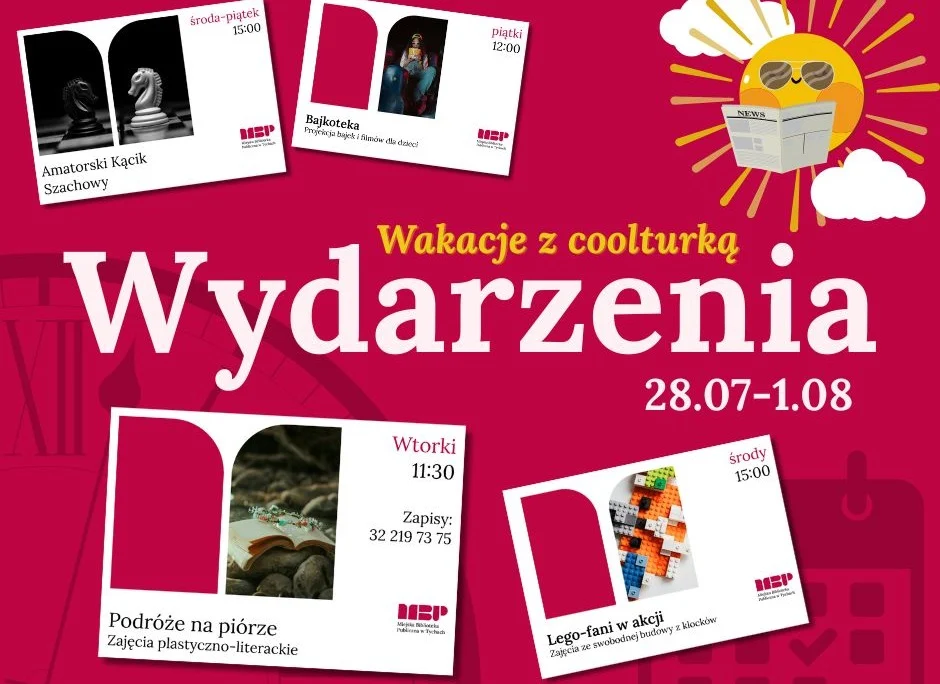 Wakacyjne zajęcia w Miejskiej Bibliotece Publicznej - propozycje od 28 lipca do 1 sierpnia